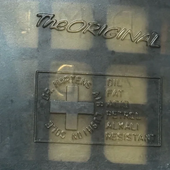 Dr. Martens Black and Burgundy Combat Boots - Picture 5 of 11